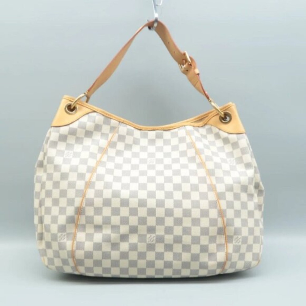 100% Authentic Louis Vuitton Galliera White Damier Azur Canvas Shoulder Bag - Picture 2 of 13